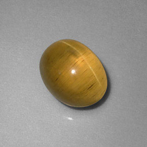 1.77 карата, натуральный Золотисто-зеленый Апатит Кошачий Глаз, Прозрачный, Полупрозрачный