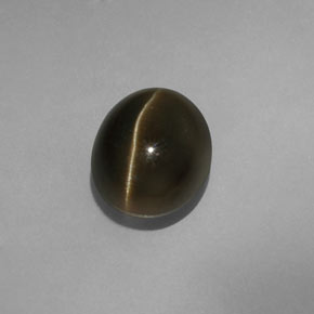 Натуральный зелёный cat's eye apatite 5,70 карата огранка овал, полупрозрачный