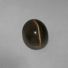 Натуральный зелёный cat's eye apatite 5,70 карата огранка овал, полупрозрачный