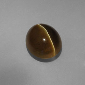 6.36 карата, натуральный Золотисто-зеленый Апатит Кошачий Глаз, Прозрачный, Полупрозрачный