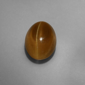 7.75 карата, натуральный зеленовато-золотистый Апатит Кошачий Глаз, Прозрачный, Полупрозрачный