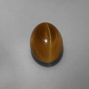 7.75 карата, натуральный зеленовато-золотистый Апатит Кошачий Глаз, Прозрачный, Полупрозрачный