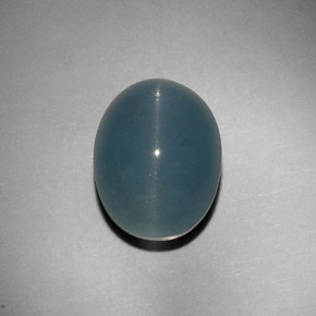 Натуральный зелёный cat's eye aquamarine 11,25 карата огранка овал, полупрозрачный