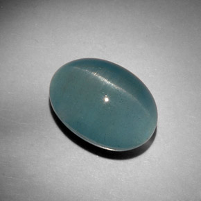 Натуральный зелёный cat's eye aquamarine 12,46 карата огранка овал, полупрозрачный