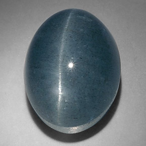 Натуральный зелёный cat's eye aquamarine 17,47 карата огранка овал, полупрозрачный
