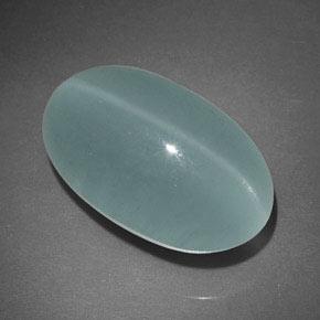 Натуральный бирюза cat's eye aquamarine 17,96 карата прозрачный, полупрозрачный