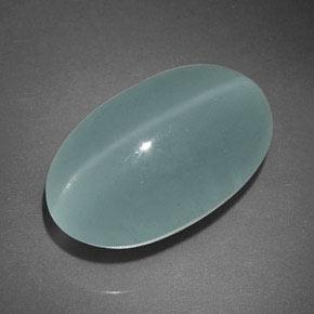 Натуральный бирюза cat's eye aquamarine 17,96 карата прозрачный, полупрозрачный
