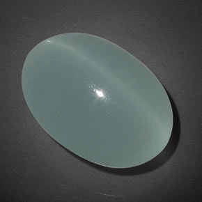 Натуральный зелёный cat's eye aquamarine 17,04 карата прозрачный, полупрозрачный