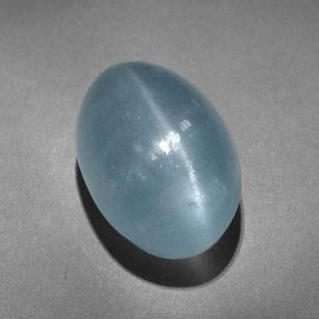 Натуральный зелёный cat's eye aquamarine 10,31 карата огранка овал, полупрозрачный