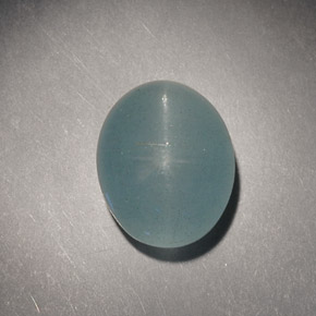 Натуральный зелёный cat's eye aquamarine 4,98 карата огранка овал, полупрозрачный