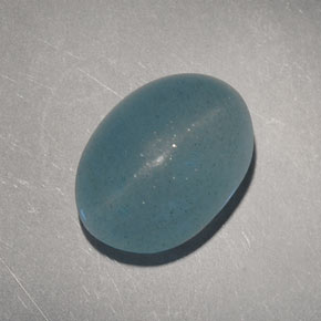 Натуральный зелёный cat's eye aquamarine 6,60 карата огранка овал, полупрозрачный