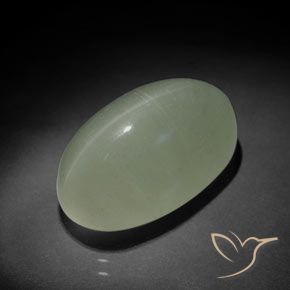 17.40ct Натуральный Желто-зеленый Кошачий глаз Аквамарин, Овал, Прозрачный