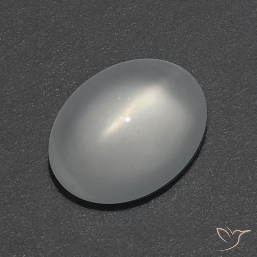 0.97 карата, натуральный Белый Лунный камень кошачий глаз, Овал, Прозрачный