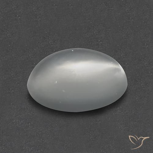 0.97 карата, натуральный Белый Лунный камень кошачий глаз, Овал, Прозрачный