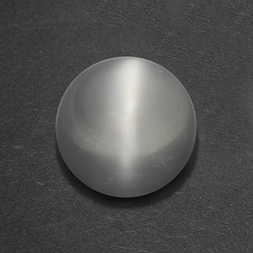 1.54ct Натуральный Белый Лунный Камень Кошачий Глаз, Круглый, Прозрачный