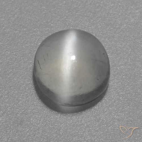 0.88ct Натуральный Белый Лунный Камень Кошачий Глаз, Круглый, Прозрачный