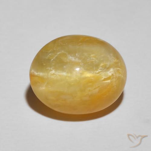 7.90ct Натуральный Золотой Опал Кошачий Глаз, Овал, Непрозрачный