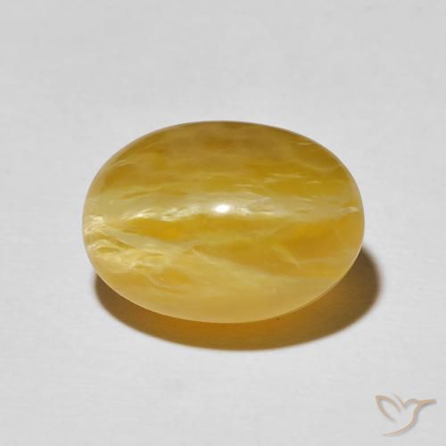 8.99ct Натуральный Золотисто-Апельсиновый Опал Кошачий Глаз, Овал, Непрозрачный