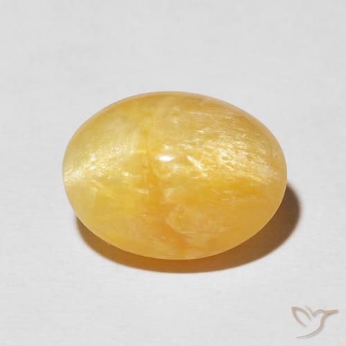 6.38ct Натуральный Яркое золото Опал Кошачий Глаз, Овал, Непрозрачный