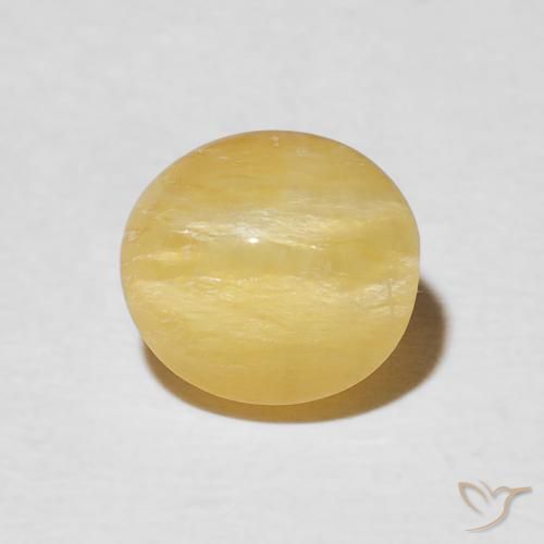1.78ct Натуральный Тосканский желтый Опал Кошачий Глаз, Овал, Непрозрачный