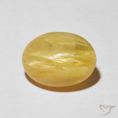 4.36ct Натуральный Средний золотой Опал Кошачий Глаз, Овал, Непрозрачный