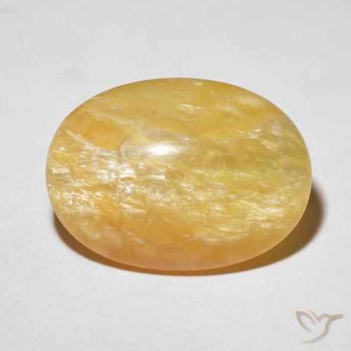 19.78ct Натуральный Среднее золото Опал Кошачий Глаз, Овал, Непрозрачный