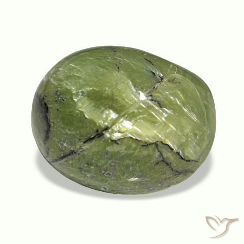 Натуральный многоцветный cat's eye opal 5,40 карата огранка овал, непрозрачный