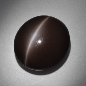Натуральный коричневый cat's eye scapolite 24,01 карата огранка овал, непрозрачный