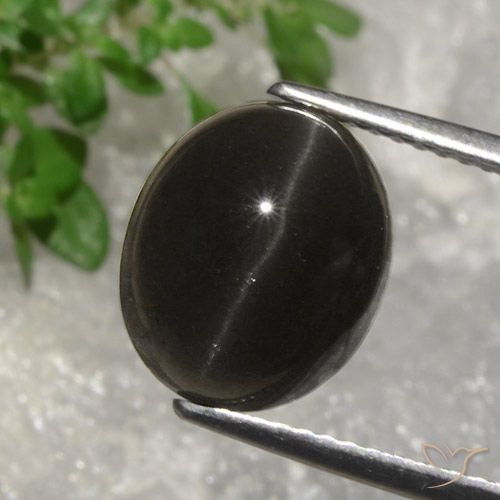 5.07ct Натуральный Темно-коричневый Скаполит Кошачий Глаз, Овал, Полупрозрачный