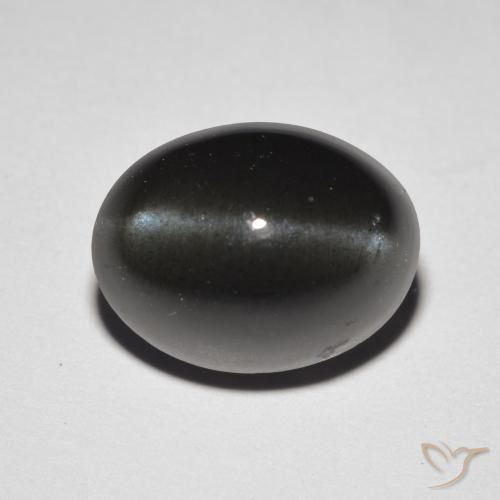 5.85ct Натуральный Темно-шоколадно-коричневый Скаполит Кошачий Глаз, Овал, Полупрозрачный