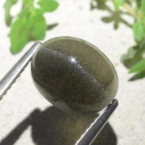 Натуральный коричневый cat's eye scapolite 4,00 карата огранка овал, полупрозрачный