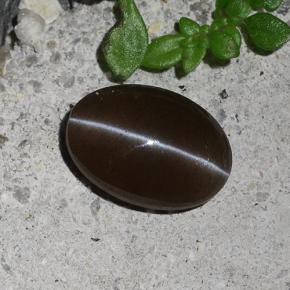 2.03 карата, натуральный Коричневый Скаполит Кошачий Глаз, Огранка Овал, Полупрозрачный