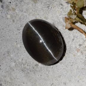 2.30 карата, натуральный Черный Скаполит Кошачий Глаз, Огранка Овал, Полупрозрачный