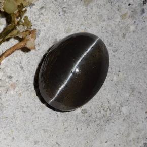 2.30 карата, натуральный Черный Скаполит Кошачий Глаз, Огранка Овал, Полупрозрачный