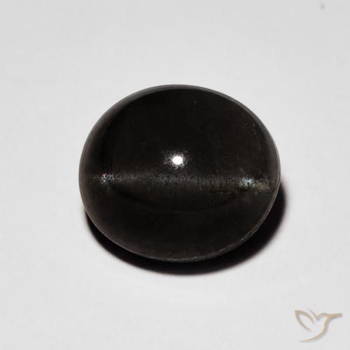 2.70ct Натуральный Черный Скаполит Кошачий Глаз, Овал, Полупрозрачный