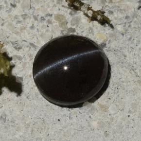 Натуральный чёрный cat's eye scapolite 1,14 карата огранка овал, полупрозрачный