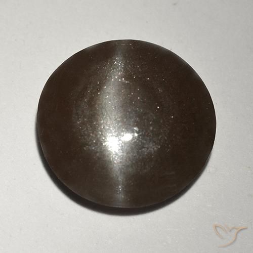2.99ct Натуральный Умбер Браун Скаполит Кошачий Глаз, Круглый, Полупрозрачный