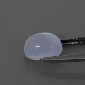 Натуральный синий халцедон 2,50 карата прозрачный, полупрозрачный