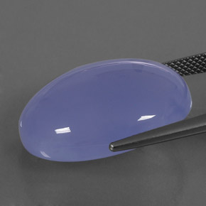 Натуральный сиренево-синий халцедон 27,46 карата прозрачный, полупрозрачный