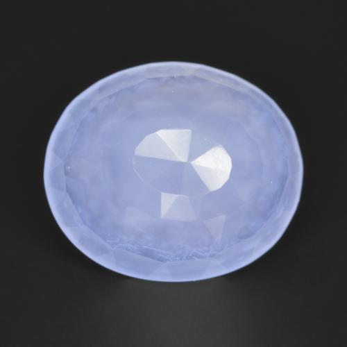 3.12 карата, натуральный Фиолетово-синий Халцедон, Огранка Овал, Полупрозрачный