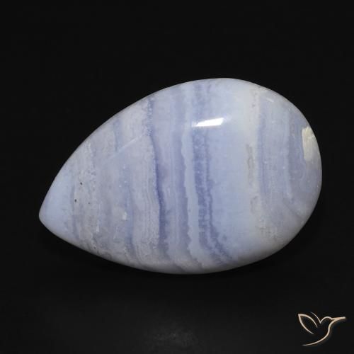 14.58ct Натуральный Фиолетово-синий Халцедон, Форма груши, Непрозрачный