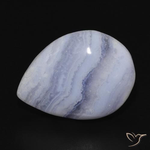 11.83ct Натуральный Фиолетово-синий Халцедон, Форма груши, Непрозрачный
