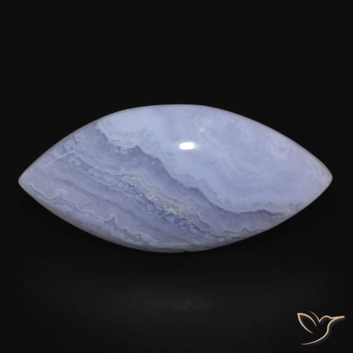 20.64ct Натуральный Фиолетово-синий Халцедон, Маркиза, Непрозрачный