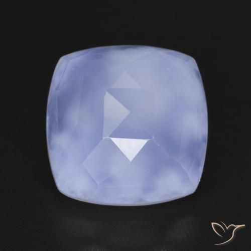 6.86ct Натуральный Пурпурно-синий Халцедон, Подушка, Полупрозрачный