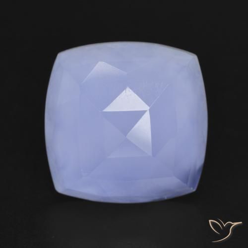 6.81ct Натуральный Пурпурно-синий Халцедон, Подушка, Полупрозрачный
