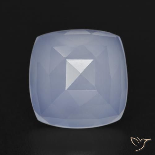 6.36ct Натуральный Светло-пурпурно-синий Халцедон, Подушка, Полупрозрачный