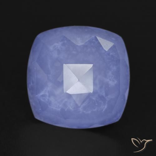 6.17ct Натуральный Пурпурно-синий Халцедон, Подушка, Полупрозрачный