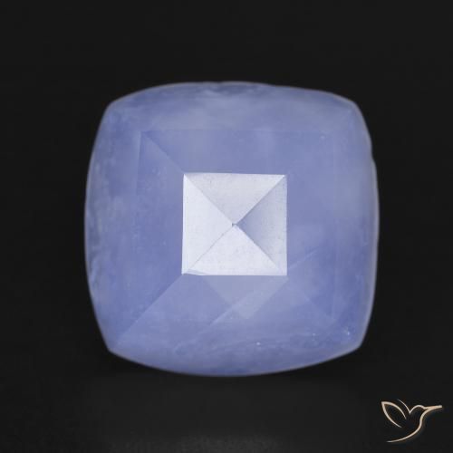 6.33ct Натуральный Пурпурно-синий Халцедон, Подушка, Полупрозрачный