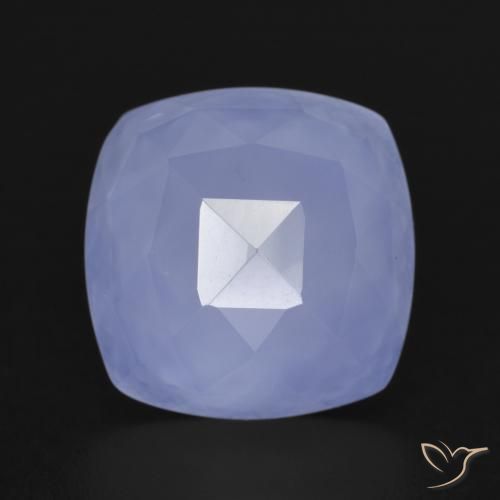 7.19ct Натуральный Пурпурно-синий Халцедон, Подушка, Полупрозрачный