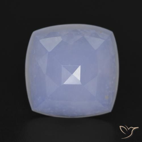 7.86ct Натуральный Пурпурно-синий Халцедон, Подушка, Полупрозрачный
